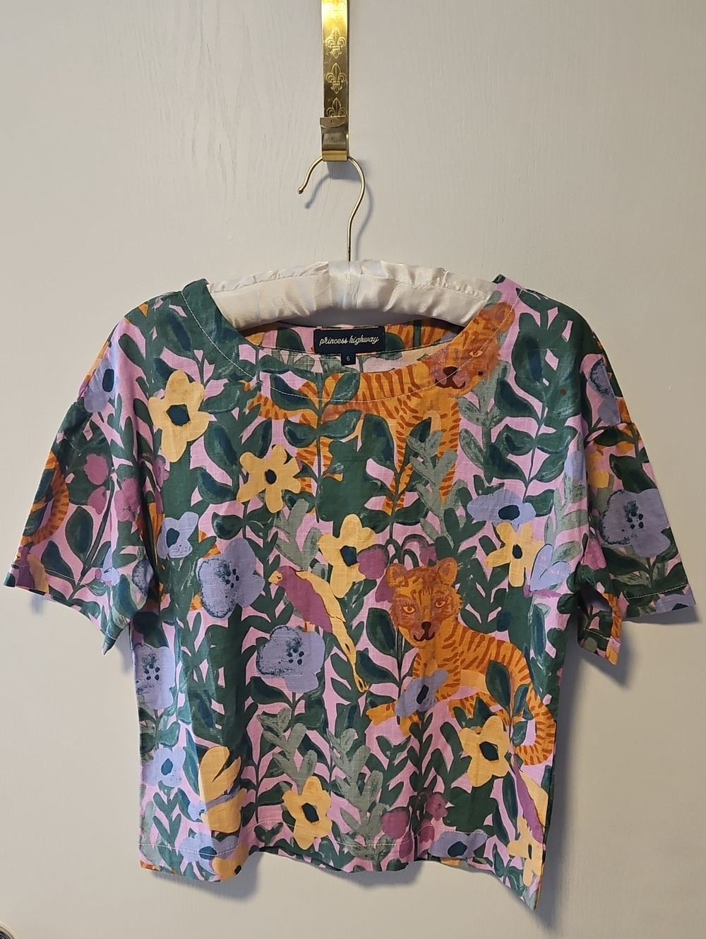 Princess Highway Floral and Tiger Print Top